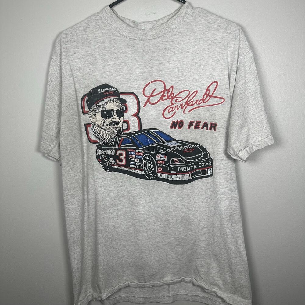 Vintage USED WORN Dale Earnhardt NO FEAR L Tee